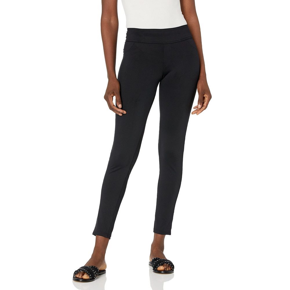 DKNY Women's Signature Straight Leggings, Black, Small
